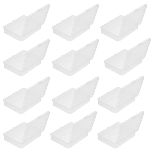 GETAJGHSD 12Pcs Craft Organizer Storage Boxes Rectangular Shape for Travel Use 1.3X4X4.91IN