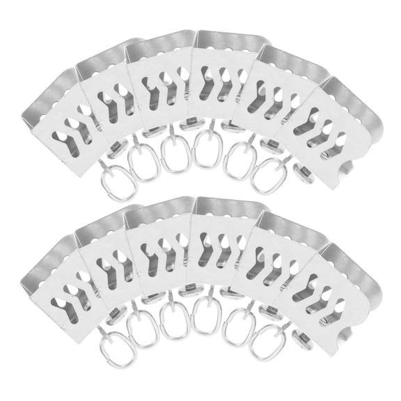 GETAJGHSD 12Pcs Curtain System End Stops in Stainless Steel with Installation Tools for Ceiling Tracks