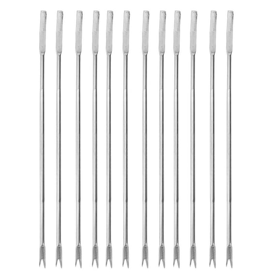 GETAJGHSD Shellfish Handling Forks Stainless Steel 12PCS Silver Nut Picks