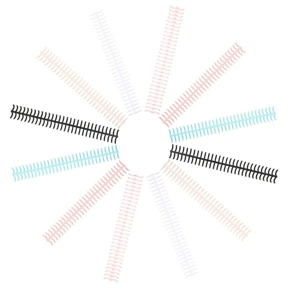 GETAJGHSD 12Pcs Plastic Spiral Notebook Coils Assorted Color Adjustable Loose Leaf Binders for Office