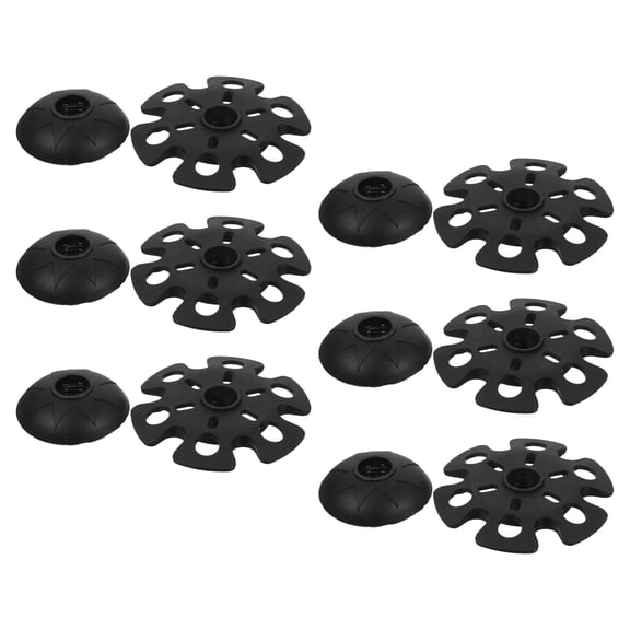 GETAJGHSD 12Pcs Walking Stick Rubber Tips Replacement Pole End Caps for Trekking Poles Black