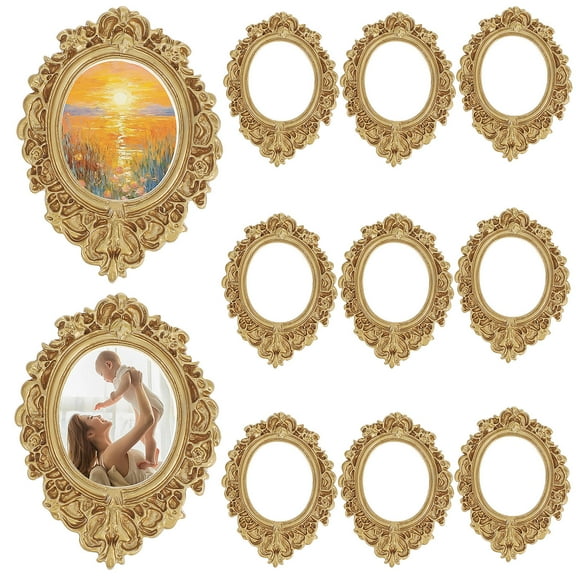 GETAJGHSD 12pcs Small Resin Photo Frames for Crafting, Projects, Home Decor, and Handicraft Enthusiasts
