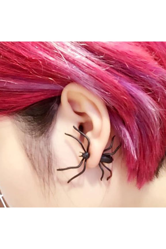 Punk Spike Earrings Black Alloy 12Pcs Jewelry Decoration for Women