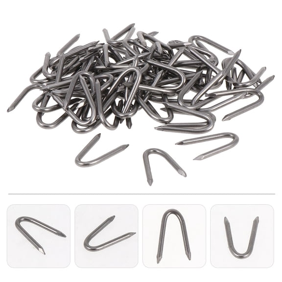 GETAJGHSD 140pcs U Shaped Nails Iron Metal Fencing U Staples For General Users