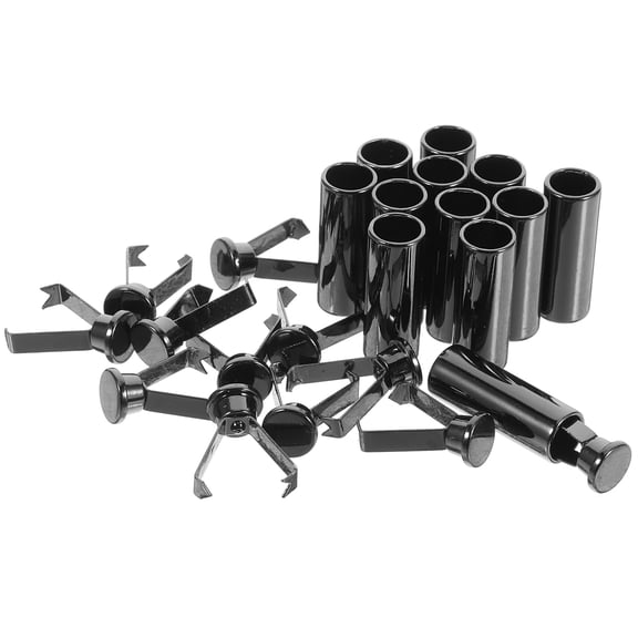 GETAJGHSD 14Pcs Durable Black Alloy Shoelace End Caps for DIY Cord Repair and Fashionable Lace Upgrade