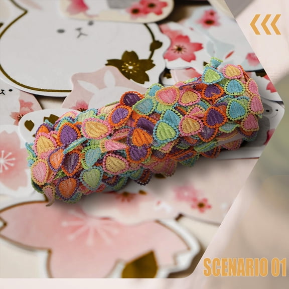 GETAJGHSD Elegant Polyester Silk Embroidered Ribbon for Costuming and Craft Project Decor