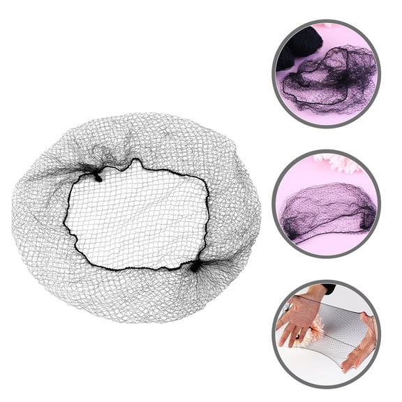 GETAJGHSD 150Pcs Black Crochet Hair Nets for Buns Lightweight Hair Bun Wrap for Ballet and Skating