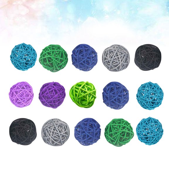 GETAJGHSD 15Pcs Assorted Color Hanging Vine Ball Decorations for Creative DIY Home and Office Decor