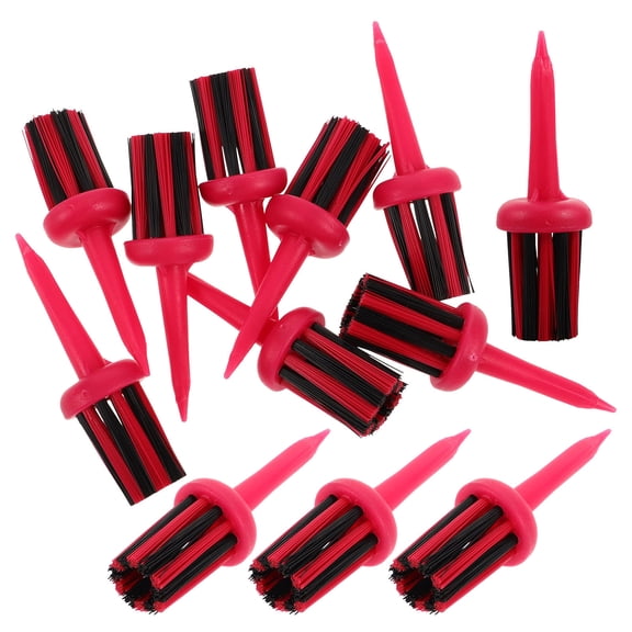 GETAJGHSD 15Pcs Lightweight Plastic Golf Tees Brush Top for Beginner and Professional Golf Training