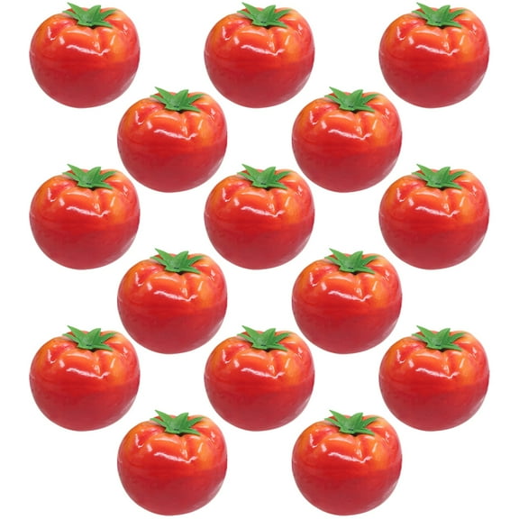 GETAJGHSD 15Pcs Artificial Tomato Foam Props Realistic Red Tomatoes for Dining Room and Photo Use