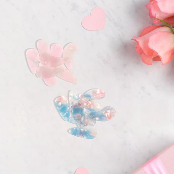 GETAJGHSD 16Pcs Guzheng Accessories Picks in Assorted Color Thick Resin for Rich Tone