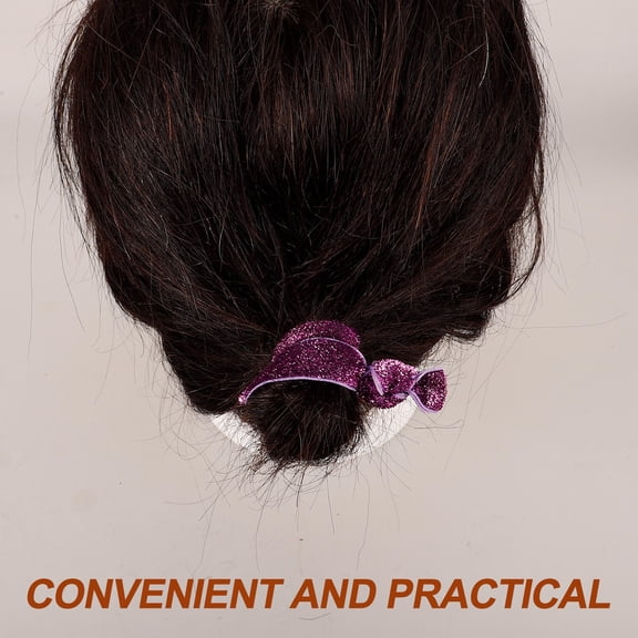 GETAJGHSD 18-Pack Khaki Glitter Elastic Hair Ties, Creaseless Stretchy Ponytail Bands for Women and Girls