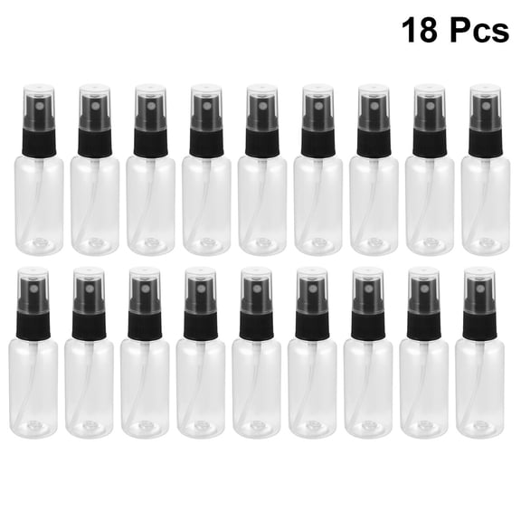 GETAJGHSD 18Pcs Transparent Spray Bottle Small Fine Spray Bottle Cylindrical Body for Travel Portable Refillable