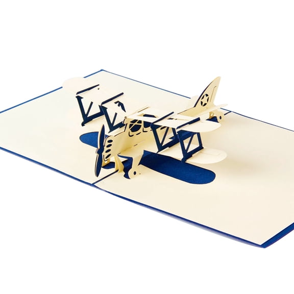 GETAJGHSD 1 Pack 3D Airplane -Up Greeting Card Handmade Wedding Invitation Unique Design 5.1x6 Inch