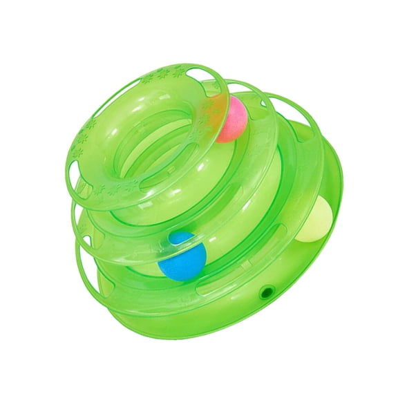 GETAJGHSD 1Pc Green Cat Amusement Plate for Playful Cat Entertainment and Exercise