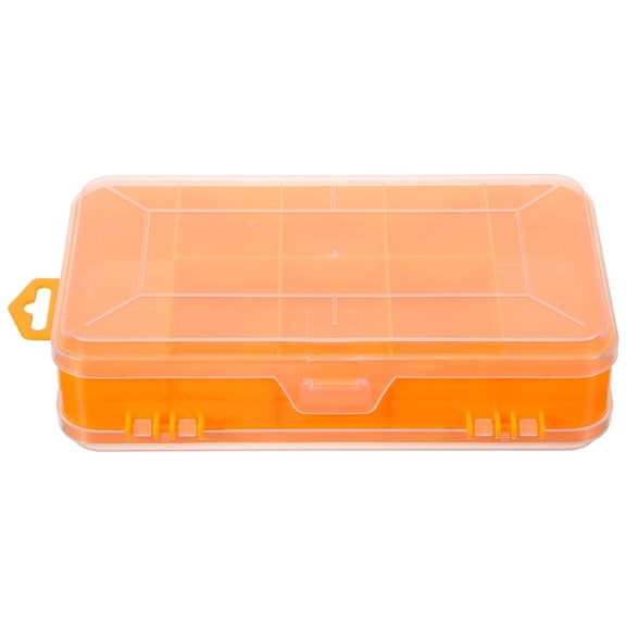 GETAJGHSD Orange Plastic Screw Organizer Case 1 Pack with Divided Compartments for Home and General Use