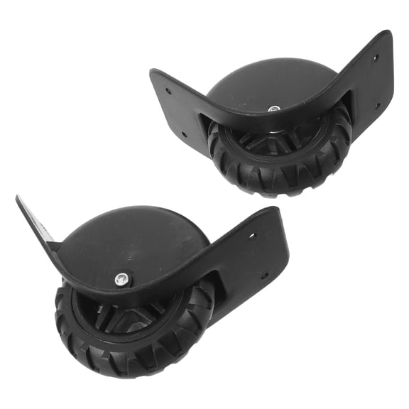 GETAJGHSD 1Pair Easy Install Luggage Wheel Replacement Kit Black Silent Suitcase Swivel