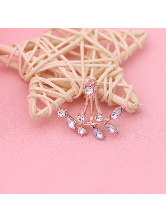 1Pair Double Sided Golden Earrings Durable and Easy to Wear for Any Occasion