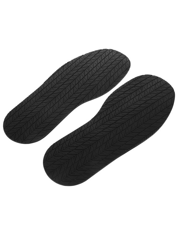 1Pair Black Boot Sole Replacement Cushion with Non Slip Wear Resistant Pad