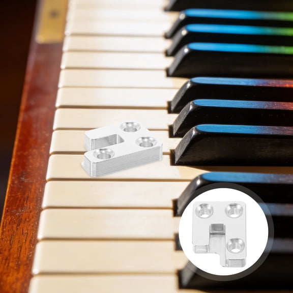 GETAJGHSD 1Pair Upright Piano Lid Slow Falling Device Silver Steel Piano Hardware Repair Parts