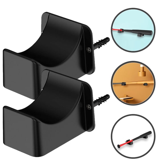 GETAJGHSD Wall Mounted ABS Black Baseball Bat Display Holder for Storage Use