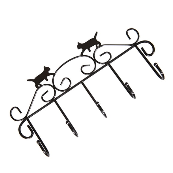 GETAJGHSD 1Pc Black Wall Mounted Hook for Clothes Hats Umbrellas with Cat Design