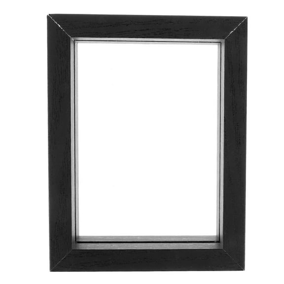 GETAJGHSD 1Pc Double Sided Picture Frame Black Wooden Glass Preserve Photos Decorate Bedroom and Living Room