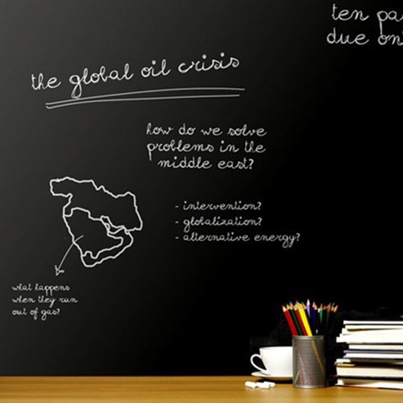 GETAJGHSD 1Pc Easy Peel and Stick Black Chalkboard Sticker for Walls and Smooth Surfaces