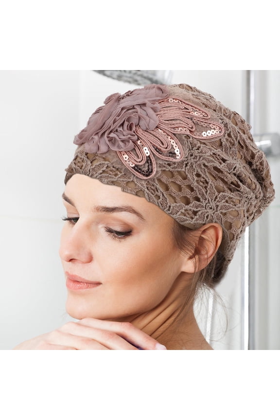 1Pc Chemo Hair Care Cap Khaki Night Cover Soft Durable Breathable for Home Use