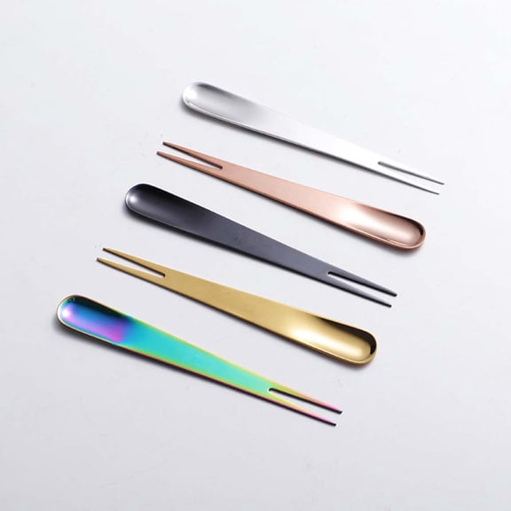 GETAJGHSD 1Pc Cake Forks in Golden Stainless Steel for Wedding Dessert Home and Party
