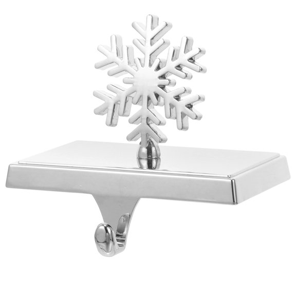 GETAJGHSD 1Pc Golden Christmas Stocking Holder for Mantle with Unique Snowflake Design