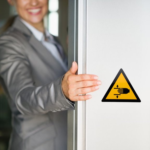 GETAJGHSD 1Pc Black Hand Crushing Caution Sticker Safety Decal for Equipment