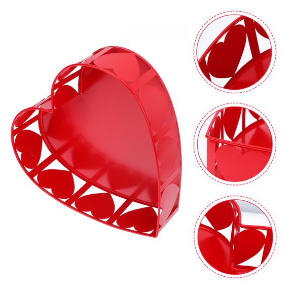 GETAJGHSD 1Pc Red Hollow Heart Flowerpot Garden Planter Decorative Table Display