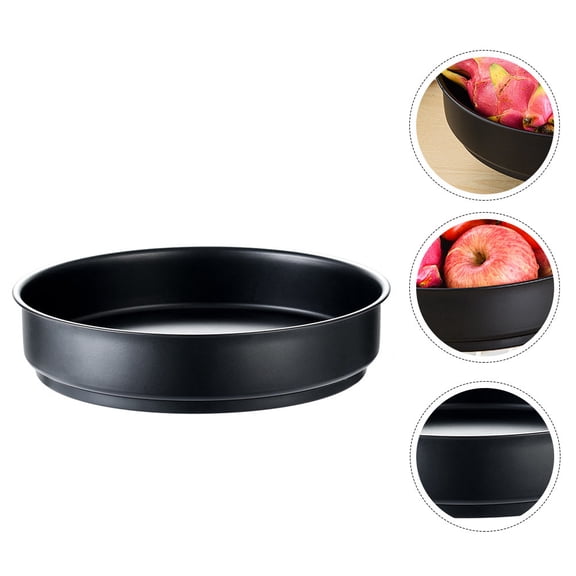 GETAJGHSD Black Stainless Steel Kitchen Storage Tray, 1Pc Seasoning Organizer and Fruit Plate, Easy to Clean for Desktop and Hotel Use