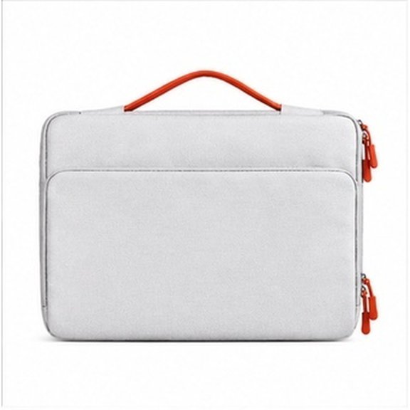GETAJGHSD 1Pc Light Grey Waterproof Portable Laptop Handbag with Scratch Resistant Travel Organizer