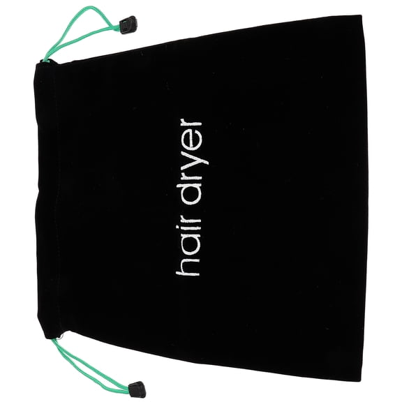 GETAJGHSD 1Pc Multifunctional Black Hair Dryer Storage Pouch Compact Drawstring Container
