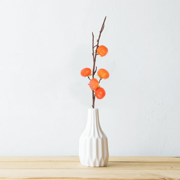 GETAJGHSD faux plants indoor Simulated Persimmon Branch Orange Foaming 1Pack