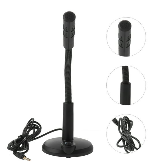 GETAJGHSD 1Pc Portable .5mm Interface Desktop Microphone for Singing and