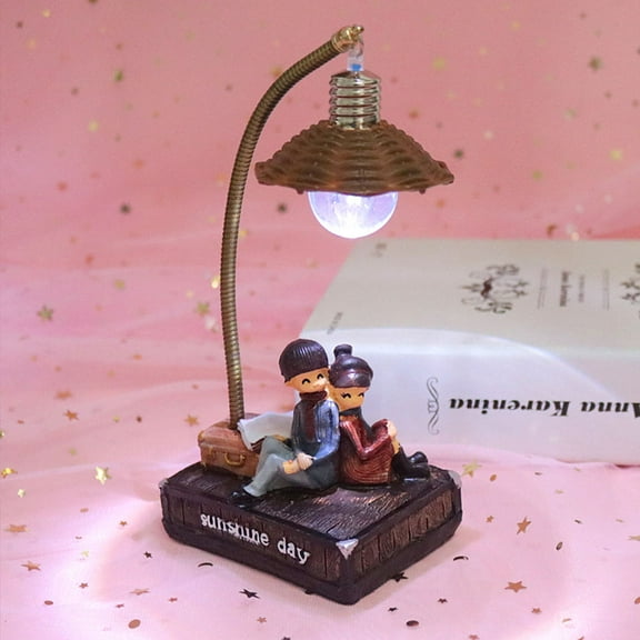 GETAJGHSD 1Pc Coffee Decorative Lamp Couple Light Decor for Bedroom and Living Room