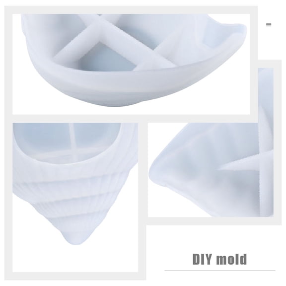 GETAJGHSD DIY Craft Conch Storage Tray Mold White 1Pc