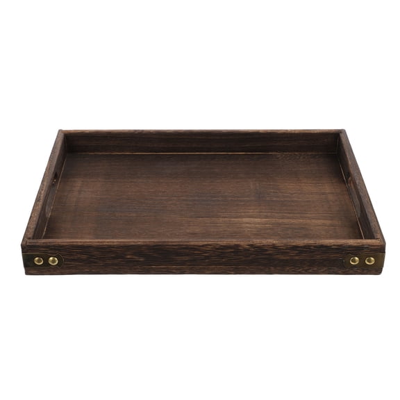 GETAJGHSD Brown Wooden Serving Tray - Kitchen Pizza Platter, Wood, 1 Piece for Home and Dining