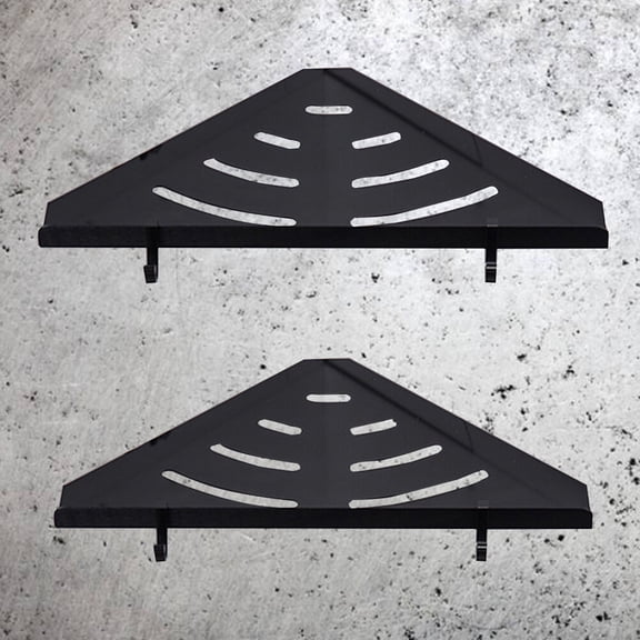 GETAJGHSD Wall Mounted Bathroom Shelf Black Space Aluminum Triangle Basket for Bath Storage