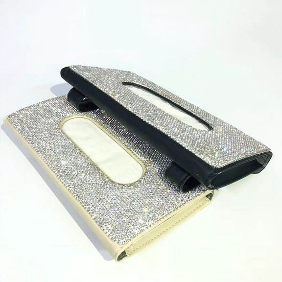 GETAJGHSD 1Pcs Black Car Tissue Box with Rectangular Shape for Car Use 11.8*2.4*1.2in