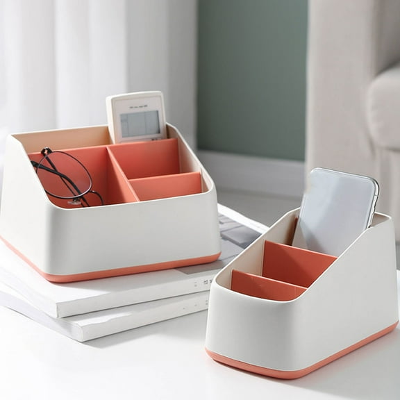 GETAJGHSD 1Pcs Desk Organizer Rectangular Orange PP For Classified Table Organizer And Space-saving Home Office Use