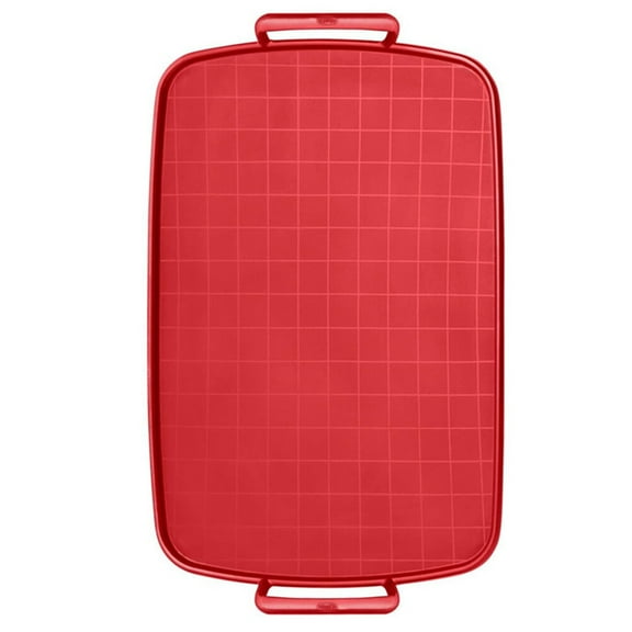 GETAJGHSD 1Pcs Silicone Plate Heat Resistant Baking Tray for Home Cooks Red 14.2x8.7in