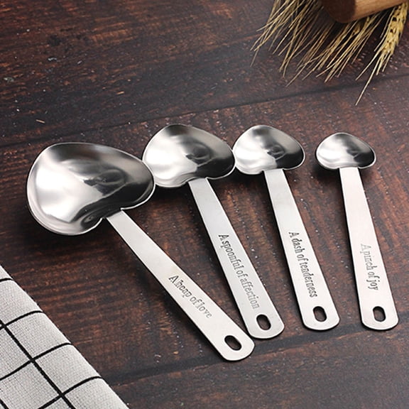 GETAJGHSD 1Set Assorted Color Stainless Steel Measuring Spoons for Kitchen Supplies