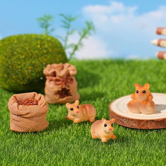 GETAJGHSD 1Set Assorted Color Resin Mouse Statue for Desk Cabinet Window Indoor Outdoor Decoration