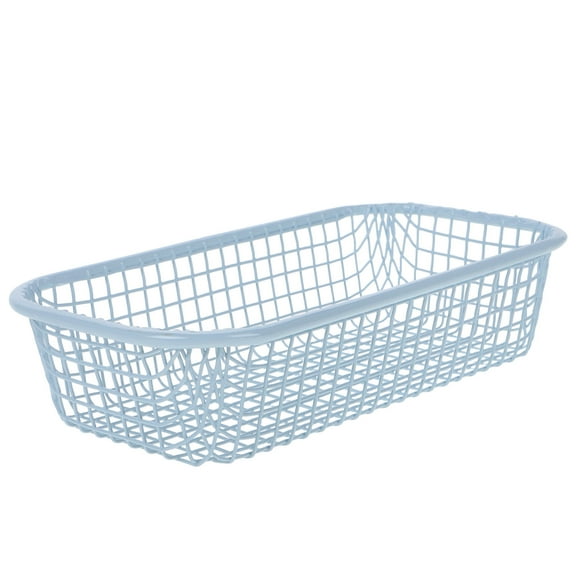 GETAJGHSD 1Set Bathroom Container Set Wire Metal Basket with Simple Design for Bathrooms Sky-Blue 6.5x3.3x1.6in