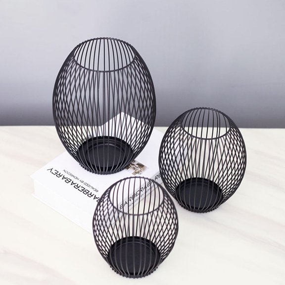 GETAJGHSD 1Set Iron Craft Candlestick Centerpiece Lantern Rustic For Family Party