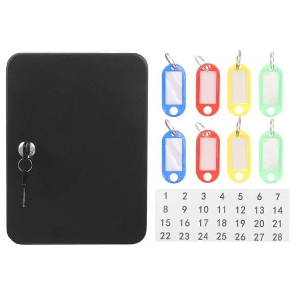GETAJGHSD 1Set Black Keys Box with Minimalist Design for Key Management 9.8x7.1x2.8in